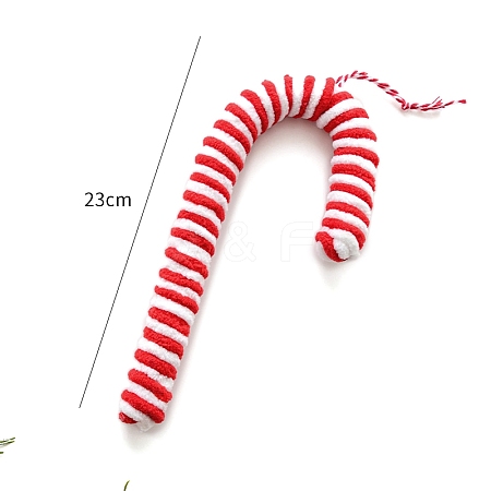 Christmas Cloth Stripe Candy Pendant Decorations PW-WG1E18D-03-1