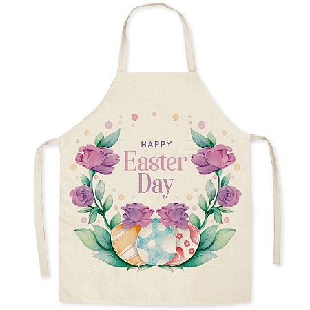 Cute Easter Egg Pattern Polyester Sleeveless Apron PW-WG98916-27-1