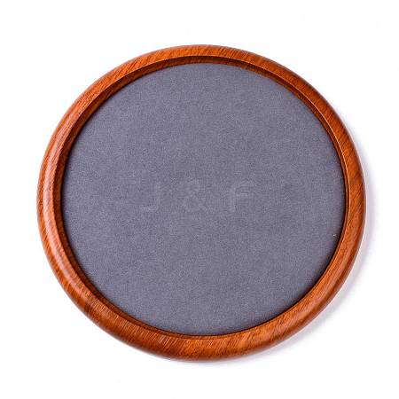 Flat Round Wood Pesentation Jewelry Display Tray ODIS-P008-20A-1