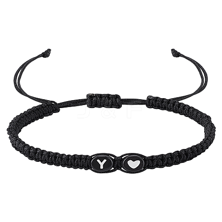 1Pc Adjustable Nylon Cord Braided Bracelets for Women Men BJEW-LP0001-31A-Y-1