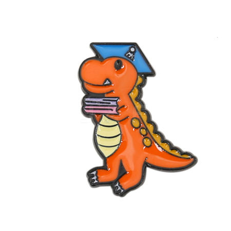 Dinosaur with Book & Hat Enamel Pin WG23706-05-1