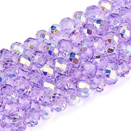 Transparent Glass Beads Strands X-EGLA-N016-4mm-03-1