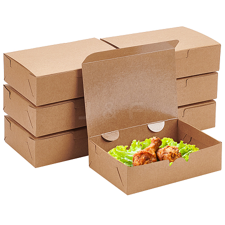 Disposable Kraft Paper Food Box LS-CON-WH0084-36B-1