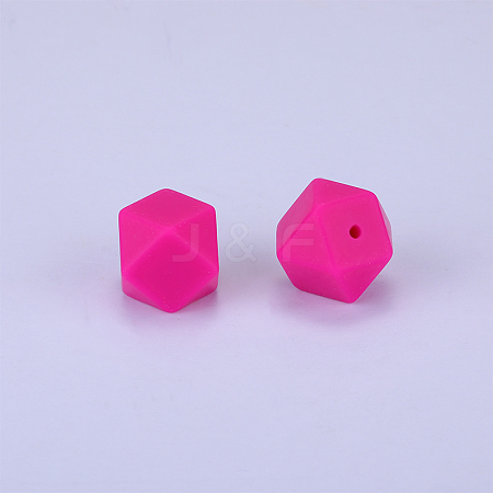 Hexagonal Silicone Focal Beads SI-JX0020A-35-1