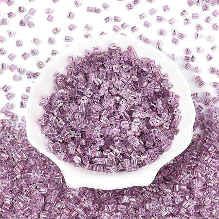 Transparent Inside Colours Glass Seed Beads SEED-T007-13J-1