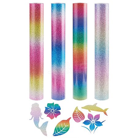 4Pcs Colorful Glitter Heat Transfer DIY-SZ0003-60-1