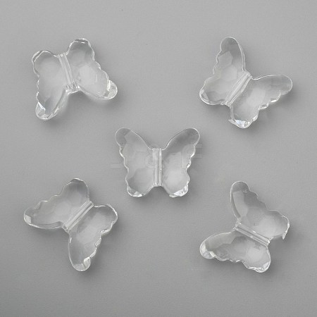 Transparent Acrylic Beads PL404Y-6-1