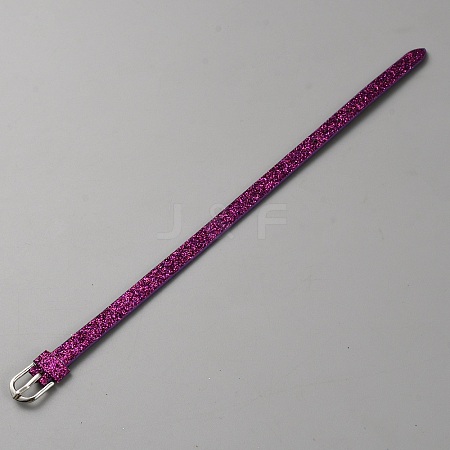 Blank PU Leather Cord Bracelet with Alloy Clasps AJEW-TAC0041-01B-13-1