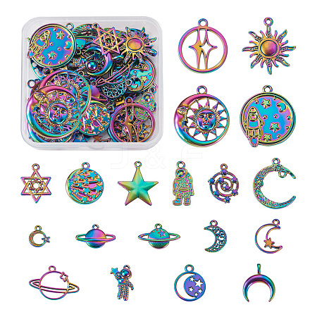 38Pcs 19 Style Alloy Charms FIND-KS0001-24-1