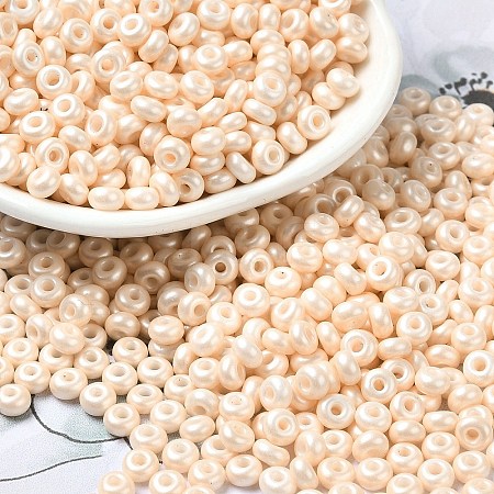 Baking Paint Luster Glass Seed Beads SEED-B001-04A-02-1