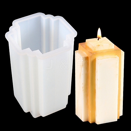 Cuboid Scented Candle Silicone Molds DIY-K047-08-1