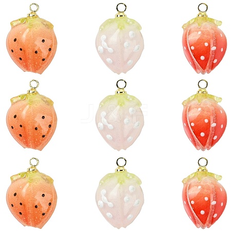 12Pcs 3 Colors Heat Shrink Plastic Enamel Pendants KY-CJ0002-12-1
