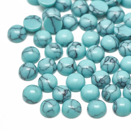 Synthetic Turquoise Cabochons TURQ-S290-12C-4mm-1