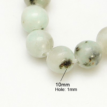 Natural Sesame Jasper/Kiwi Jasper Beads Strands G-G149-10mm-3-1