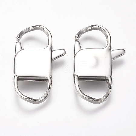 304 Stainless Steel Lobster Claw Clasps STAS-O114-056E-P-1