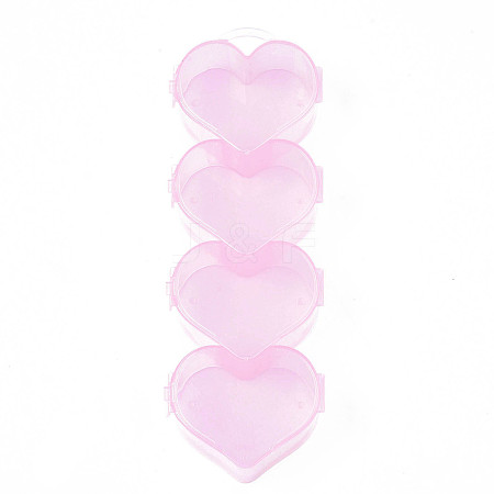 Heart Polypropylene(PP) Bead Storage Container LS-CON-N011-030A-1
