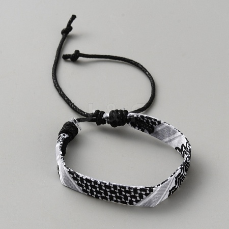 Ethnic Style Polyester Cord Braided Bracelets for Men Women BJEW-WH0022-66D-1