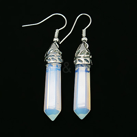 Fashion Opalite Dangle Earrings EJEW-G073-7-1