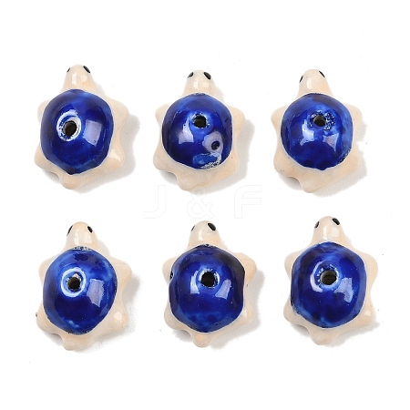 Handmade Bright Glazed Porcelain Beads PORC-CJC0009-03D-1