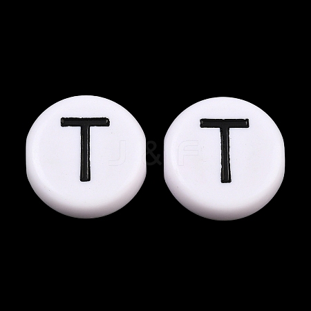 Opaque Acrylic European Beads AC-CBA3BDD-01T-1
