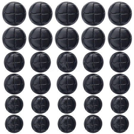 90Pcs 3 Styles Plastic Buttons BUTT-CY0001-10A-1