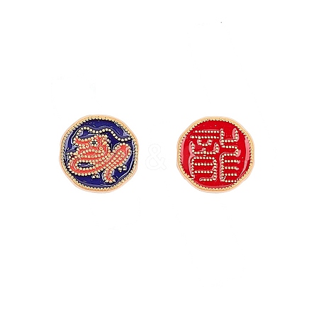 Golden Plated Alloy Enamel Beads ENAM-WH0047-73G-01-1