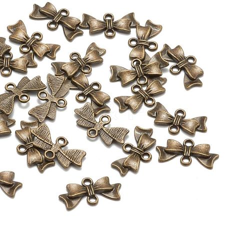 Bowknot Alloy Links connectors X-EA11930Y-AB-1