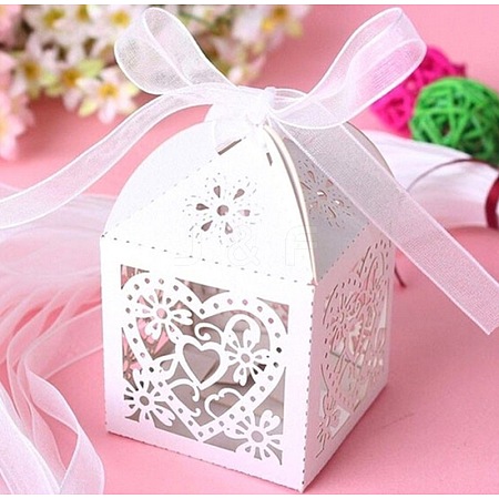 Love Heart Party Wedding Hollow Gifts Candy Boxes CON-WH0021-B02-1