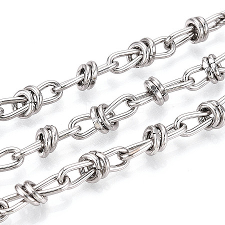 Brass knot Link Chains CHC-T018-22P-1