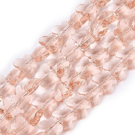 Transparent Glass Beads Strands GLAA-Q118-01A-B11-1