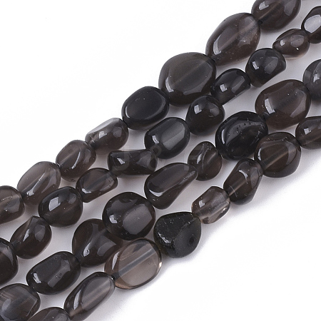 Natural Obsidian Beads Strands G-S363-038A-1
