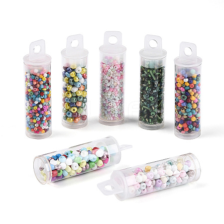 7 Bottles DIY Glass Seed Beads Sets DIY-N006-02A-1