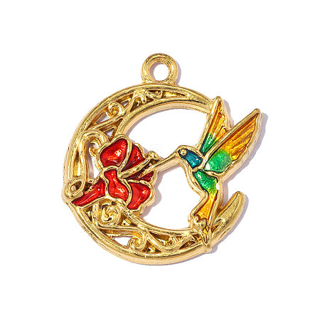304 Stainless Steel with Enamel Pendants SA-OY001-82G-1