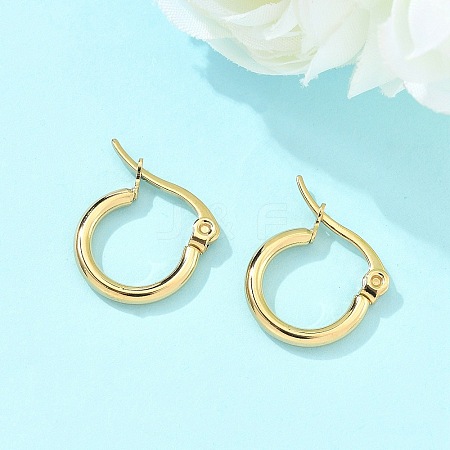 Ion Plating(IP) 304 Stainless Steel Hoop Earrings EJEW-N0016-11G-A-1