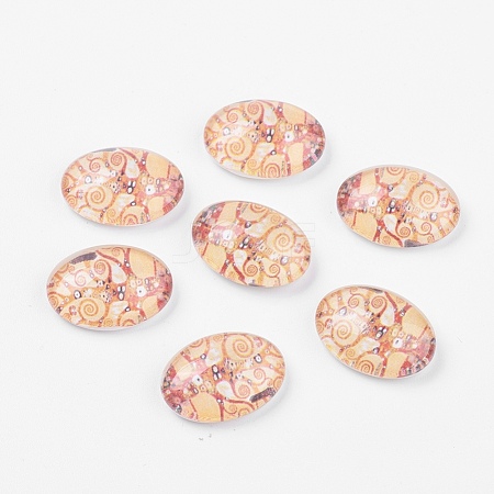 Tempered Glass Cabochons GGLA-R194-1-1