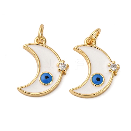 Brass Micro Pave Cubic Zirconia Pendants KK-D390-13G-1