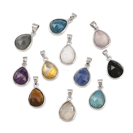 Natural Gemstone Pendants G-O176J-10M-P-1