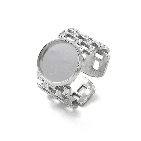 304 Stainless Steel Cuff Ring Components SA-CBA37BC-17C-P-1