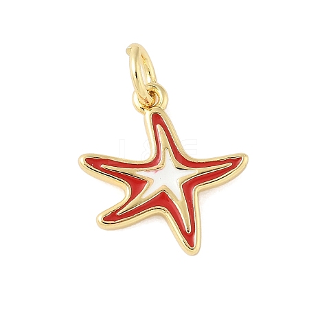 Brass Enamel Charms KK-B148-09G-03-1