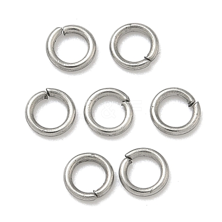 Tarnish Resistant 304 Stainless Steel Open Jump Rings X-STAS-Q186-02-4x0.7mm-1