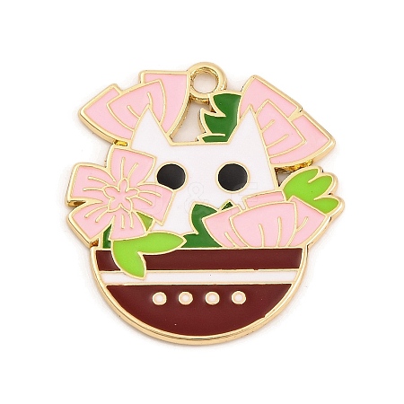 Plant & Animal Alloy Enamel Pendants FIND-N005-05D-G-1