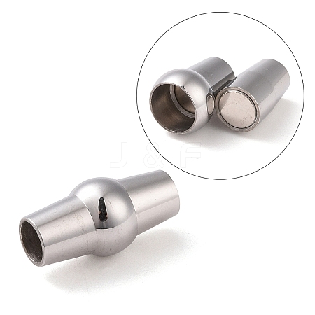 Tarnish Resistant 304 Stainless Steel Magnetic Clasps X-STAS-K006-09C-4mm-1