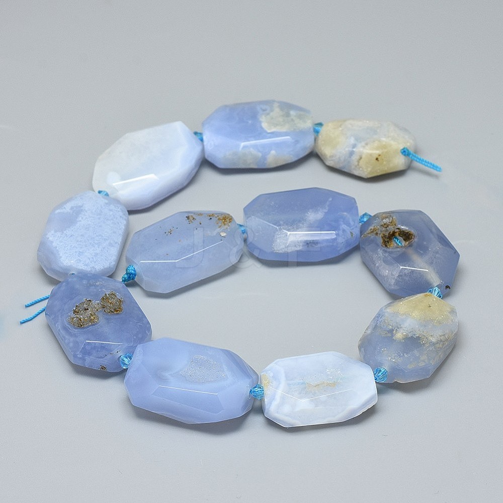 Wholesale Natural Blue Lace Agate Beads Strands - Jewelryandfindings.com