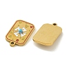 304 Stainless Steel Enamel Pendants STAS-H251-03B-04-2