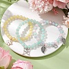 3Pcs 3 Styles Transparent Acrylic Beaded Stretch Bracelets Sets for Women BJEW-JB11167-2