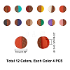 Resin & Walnut Wood Cabochons RESI-PH0001-21-WH-2