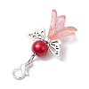Angel Acrylic & Glass Pearl Pendant Decorations X2-HJEW-JM02364-02-5