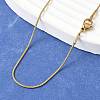 Ion Plating(IP) 304 Stainless Steel Snake Chains Necklaces STAS-F094-23G-1