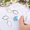 36Pcs 6 Colors Alloy Hollow Geometric Open Back Bezel FIND-CA0010-67-4