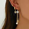 Stainless Steel Sweet Daisy Tassel Earring Sets IJ0618-1